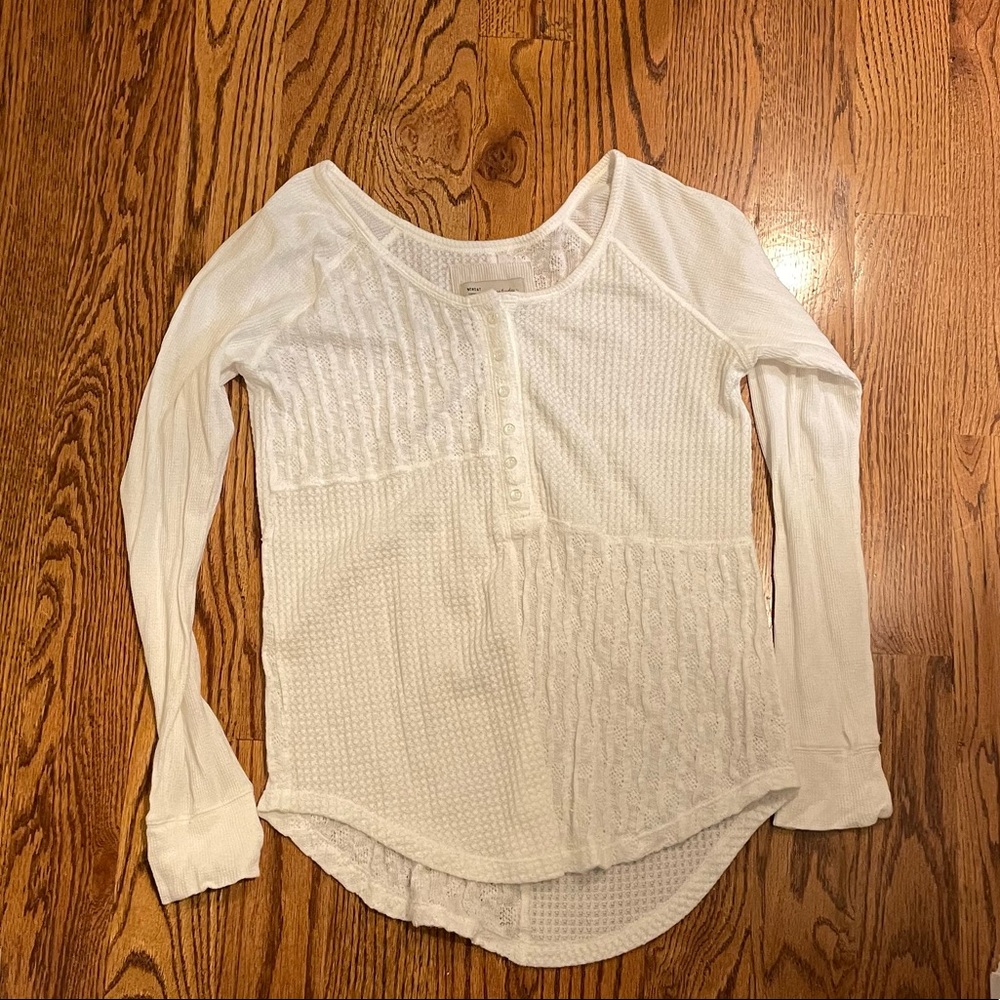 Anthropologie Saturday Sunday Patchwork Knit Thermal